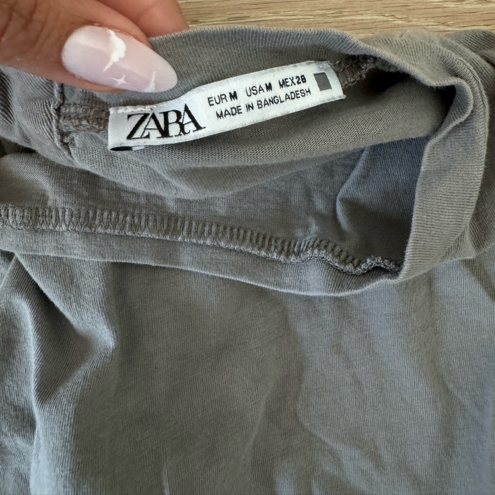Zara Neutral Wash T-Shirt Dress - Picture 4 of 4
